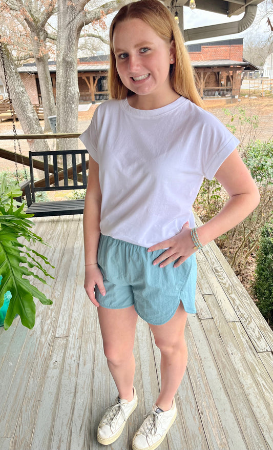 Ava Windbreaker Athletic Short (Mint)
