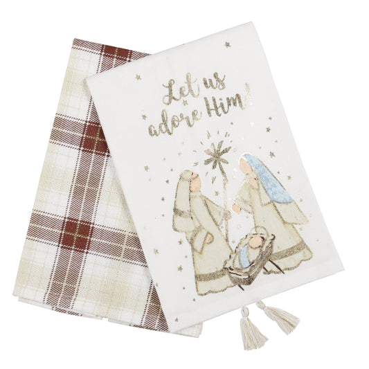 LUX FRAGRANCES - SET OF 2 HOLY FAMILY TEA TOWELS