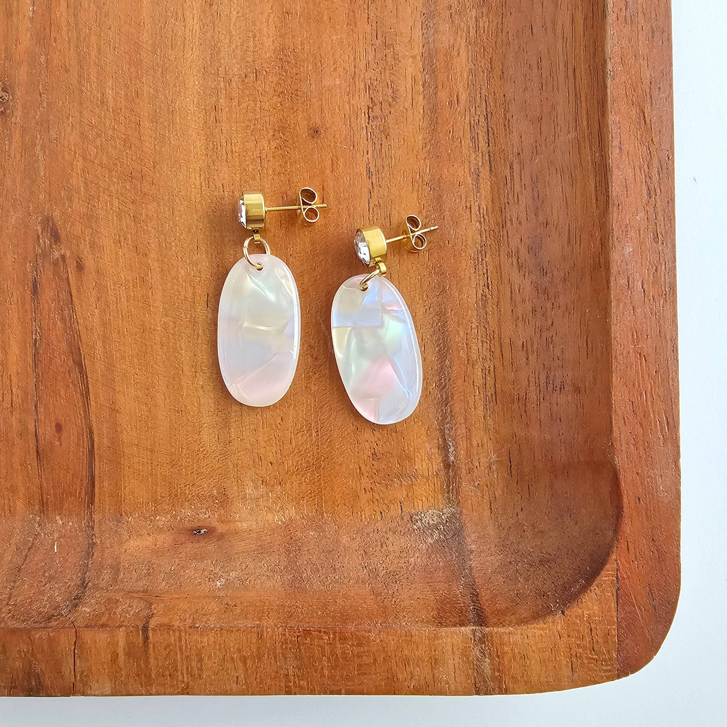 Spiffy & Splendid - Lucy Earrings - Opalite // Spring Jewelry