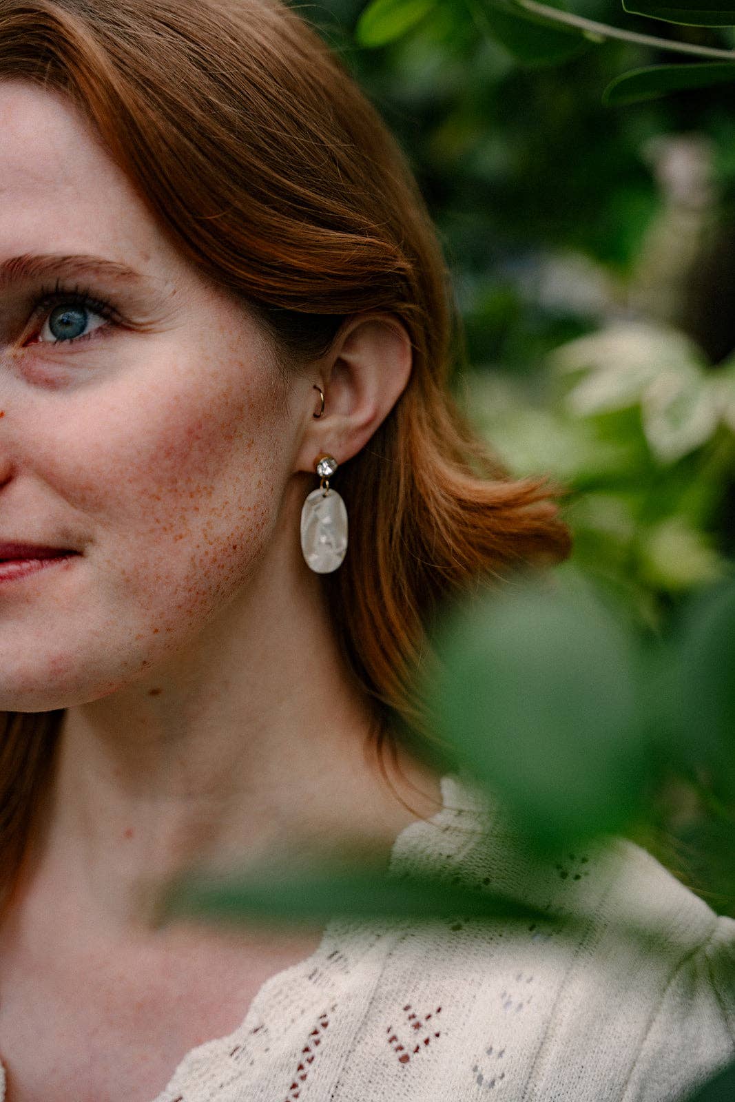 Spiffy & Splendid - Lucy Earrings - Ivory // Spring Summer Neutral Jewelry