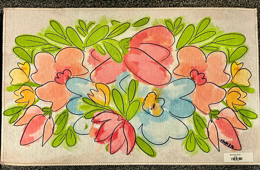 Blooming Floral Rug Floormat