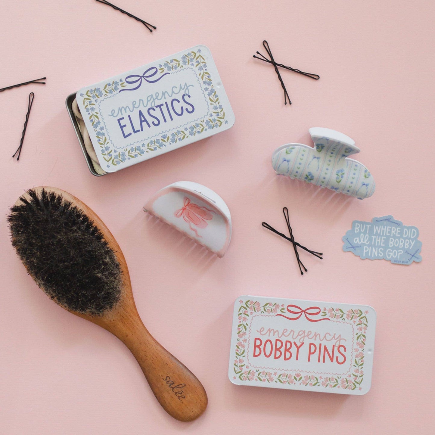 Pippi Post - Emergency Elastics Travel Tin with 20 Hair Ties