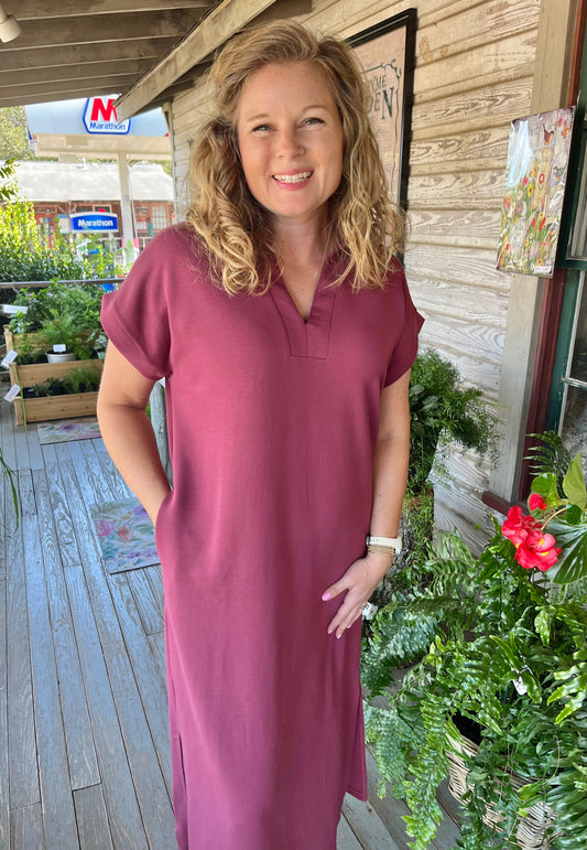 Burgundy Lola Dress