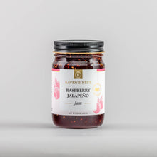 Load image into Gallery viewer, Raven&#39;s Nest Gourmet - Raspberry Jalapeno Jam
