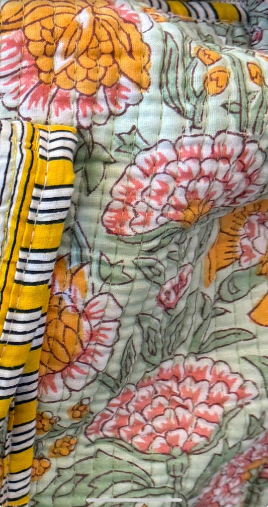 Block Print Quilted Totes: Sunshine