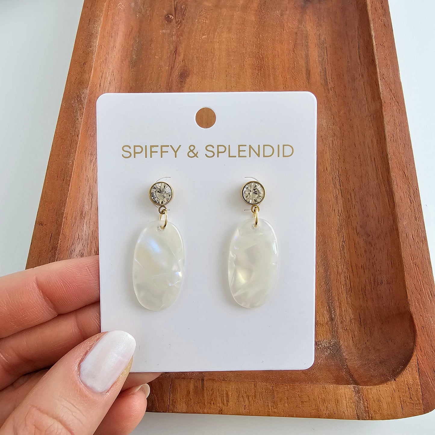 Spiffy & Splendid - Lucy Earrings - Opalite // Spring Jewelry