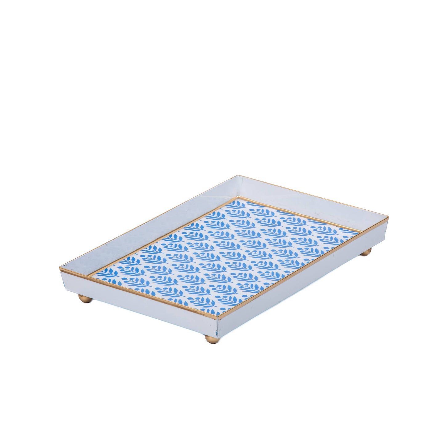 Jaye's Studio - Lottie Enameled Oliver Tray 8x12 - Blue