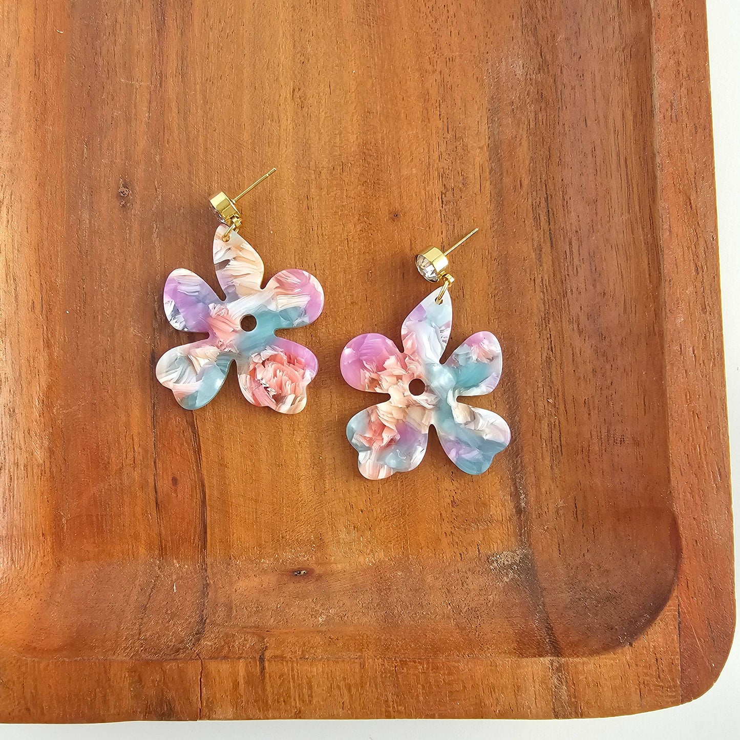 Spiffy & Splendid - Petunia Earrings - Afterglow // Summer Spring Flower Jewelry