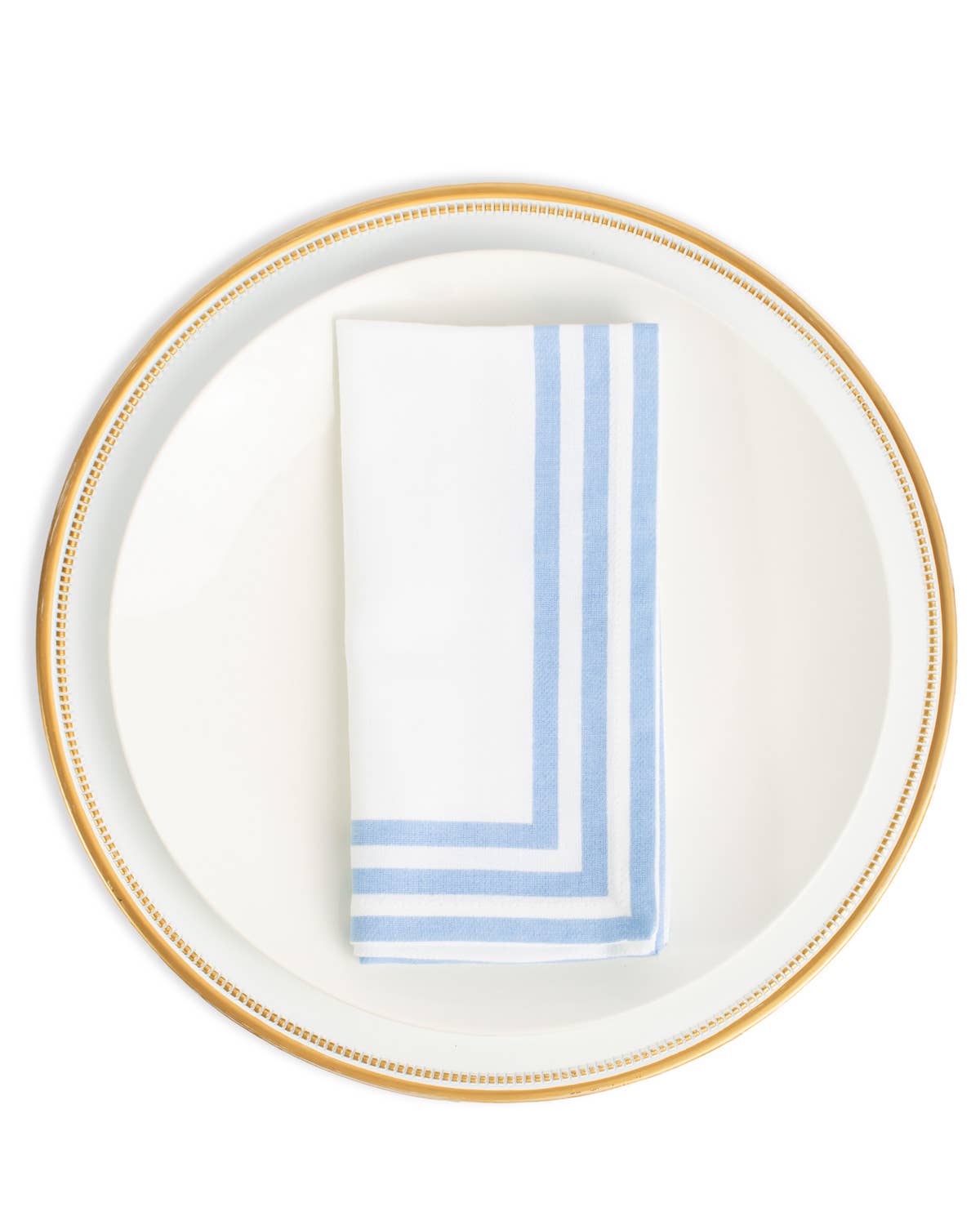 The Royal Standard - Erin Napkin   White/Blue   18x18