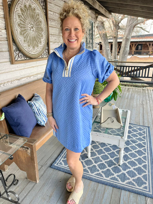 Mary Square Andie Dress Blue