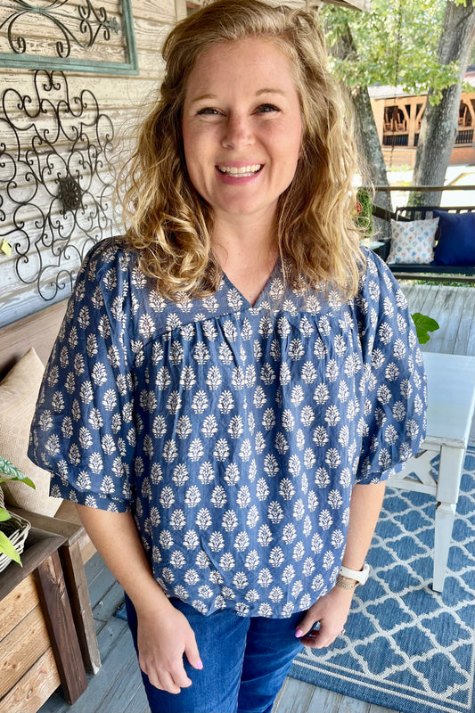 Eliza Blue Top | S-1X