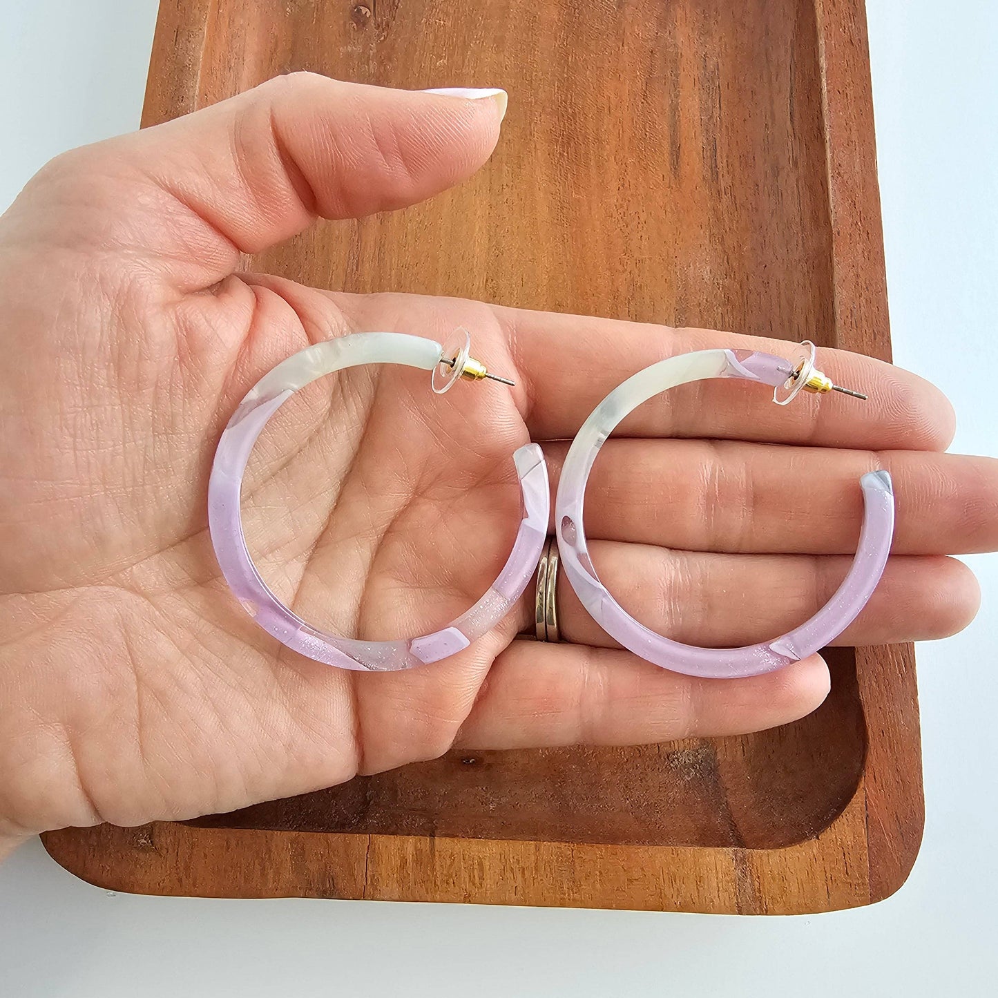 Spiffy & Splendid - Cameron Hoops - Lilac Quartz // Spring Jewelry, Earrings