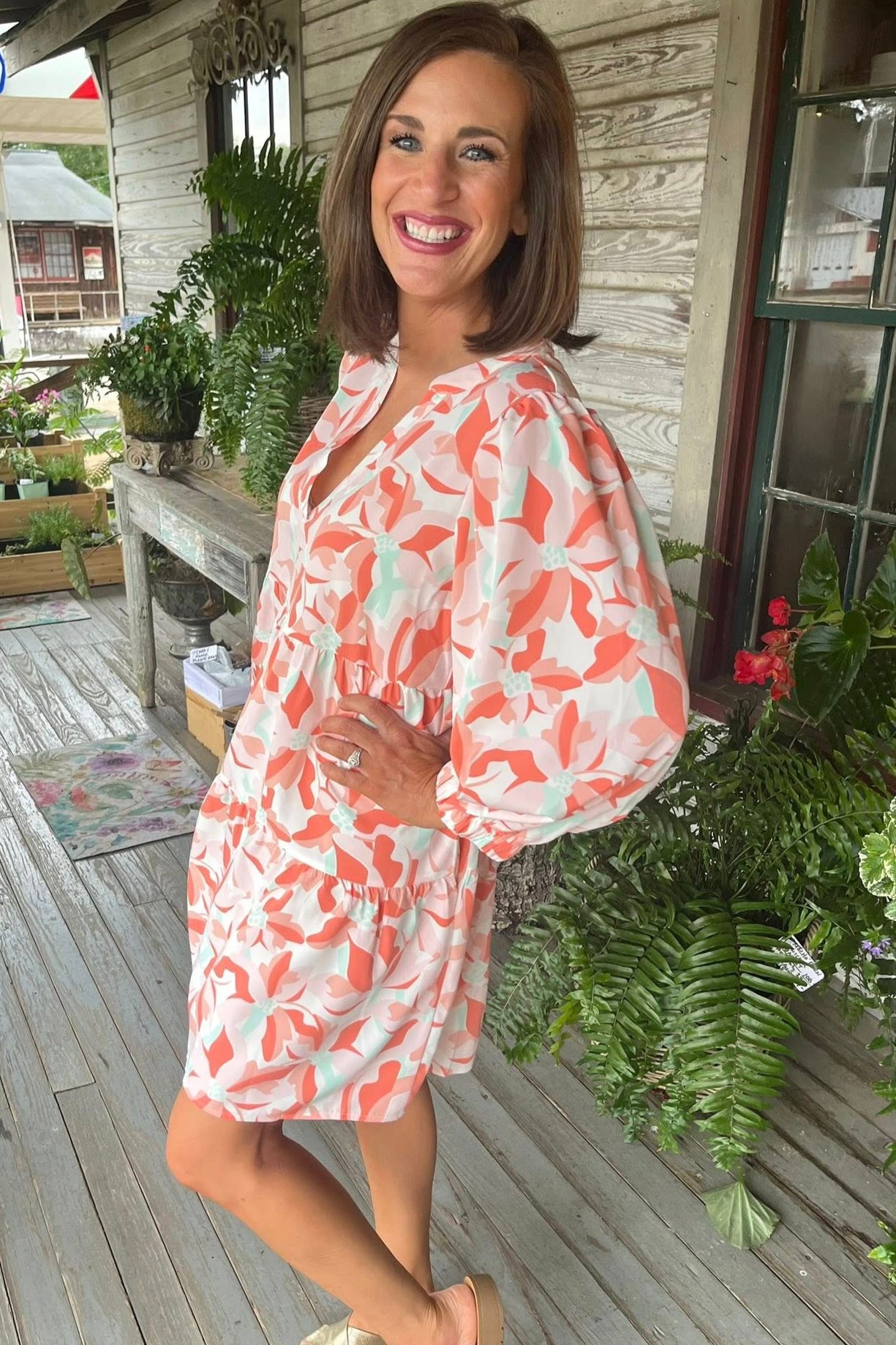 Cooper Dress | Botanical Bliss White
