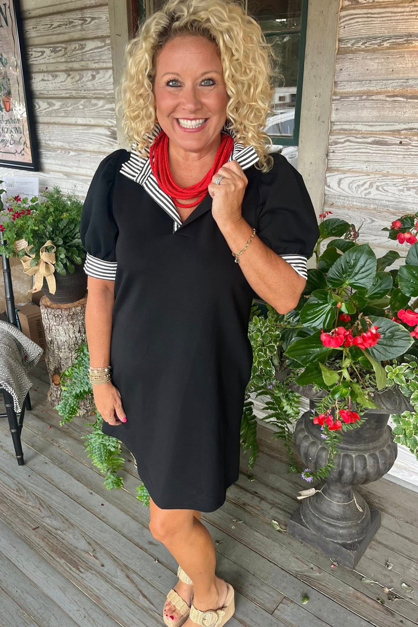 Lindsay Popped Collar Dress