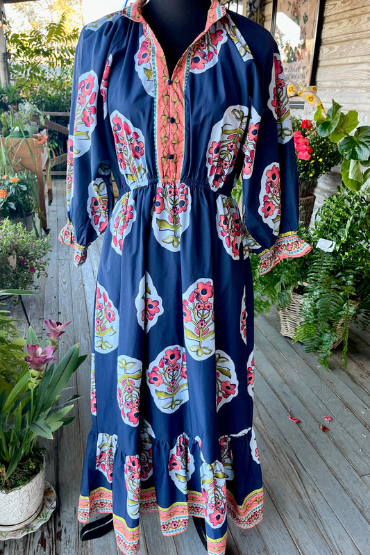 Katie Navy Floral Dress