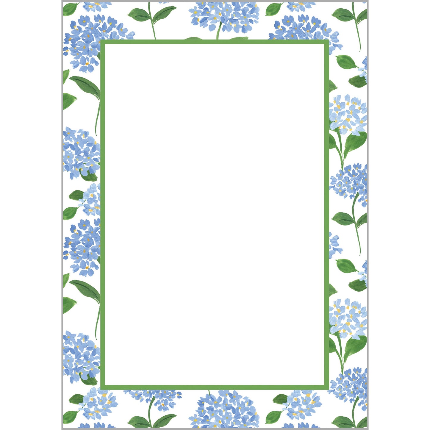 WH Hostess Social Stationery - In Stock 5x7 Blue Hydrangeas Notepad