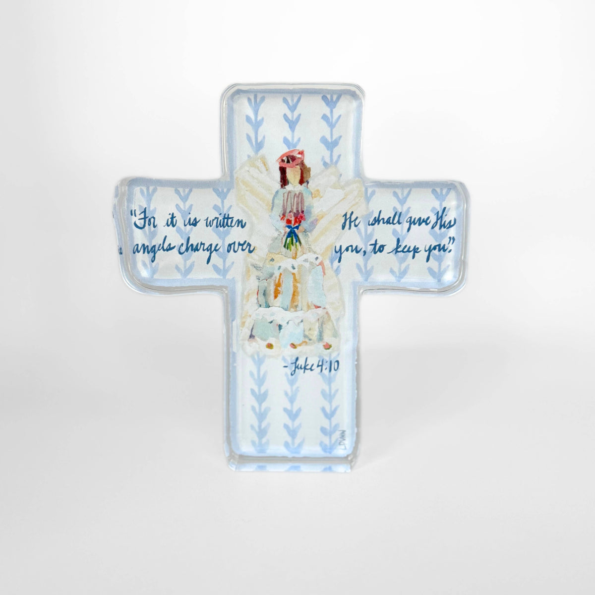 Lauren Dunn - Angels to Watch Over Us Acrylic Cross