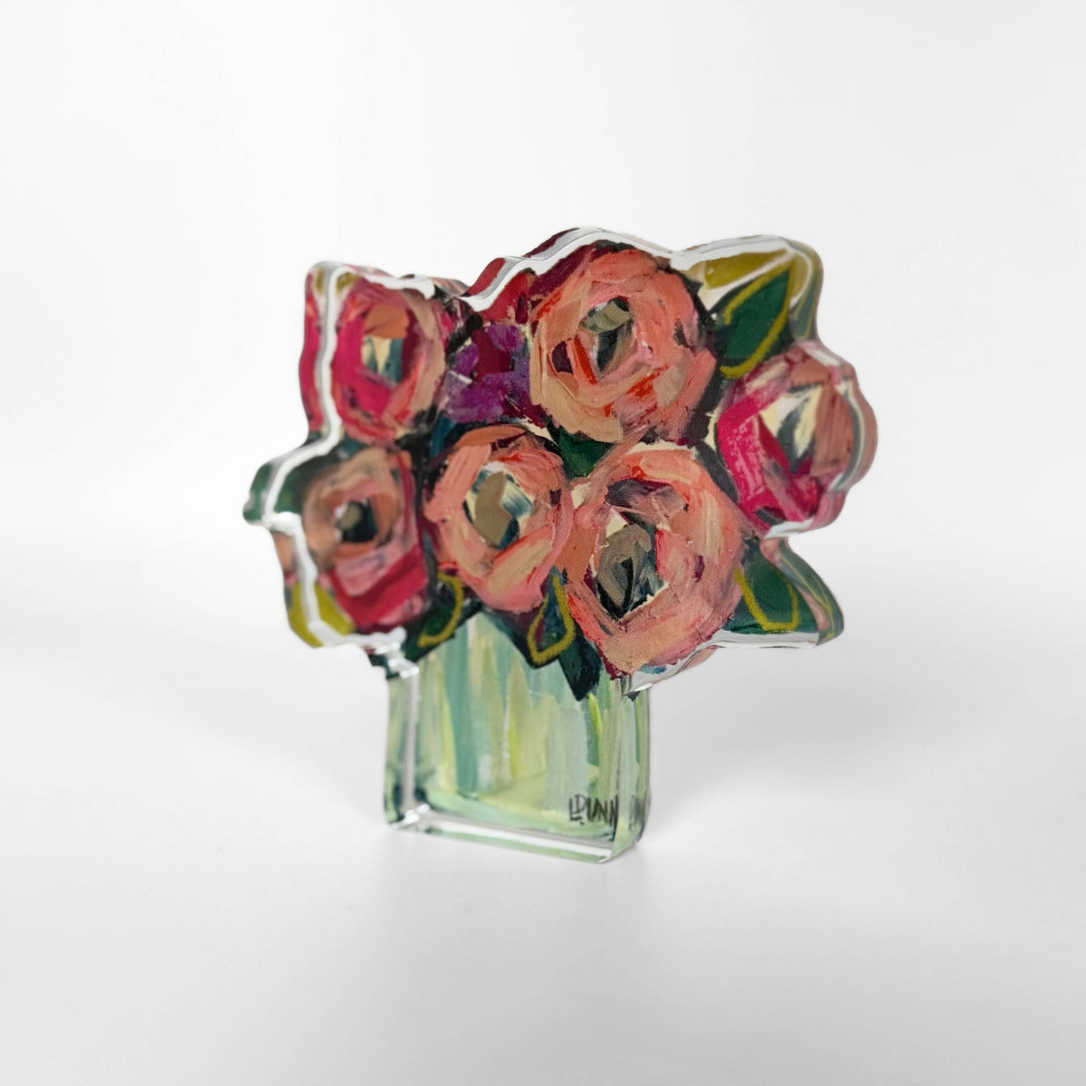 Lauren Dunn - Blush and Blue Acrylic Floral: Bitty