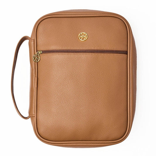 Mary Square Vegan Leather Bible Cover | Camel