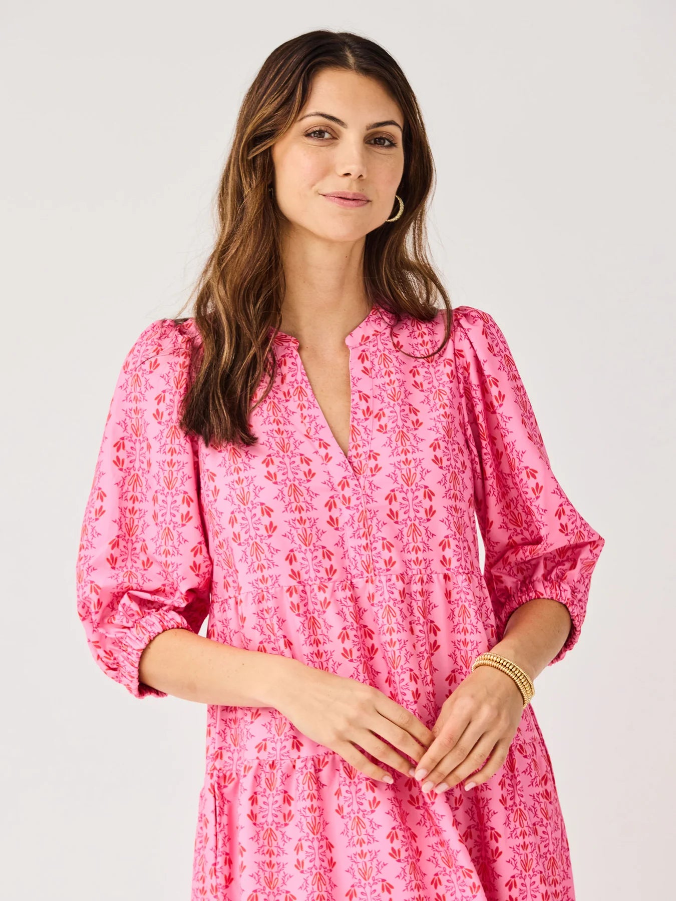 SALE Mary Square Cameron Dress | Heirloom Vine Pink