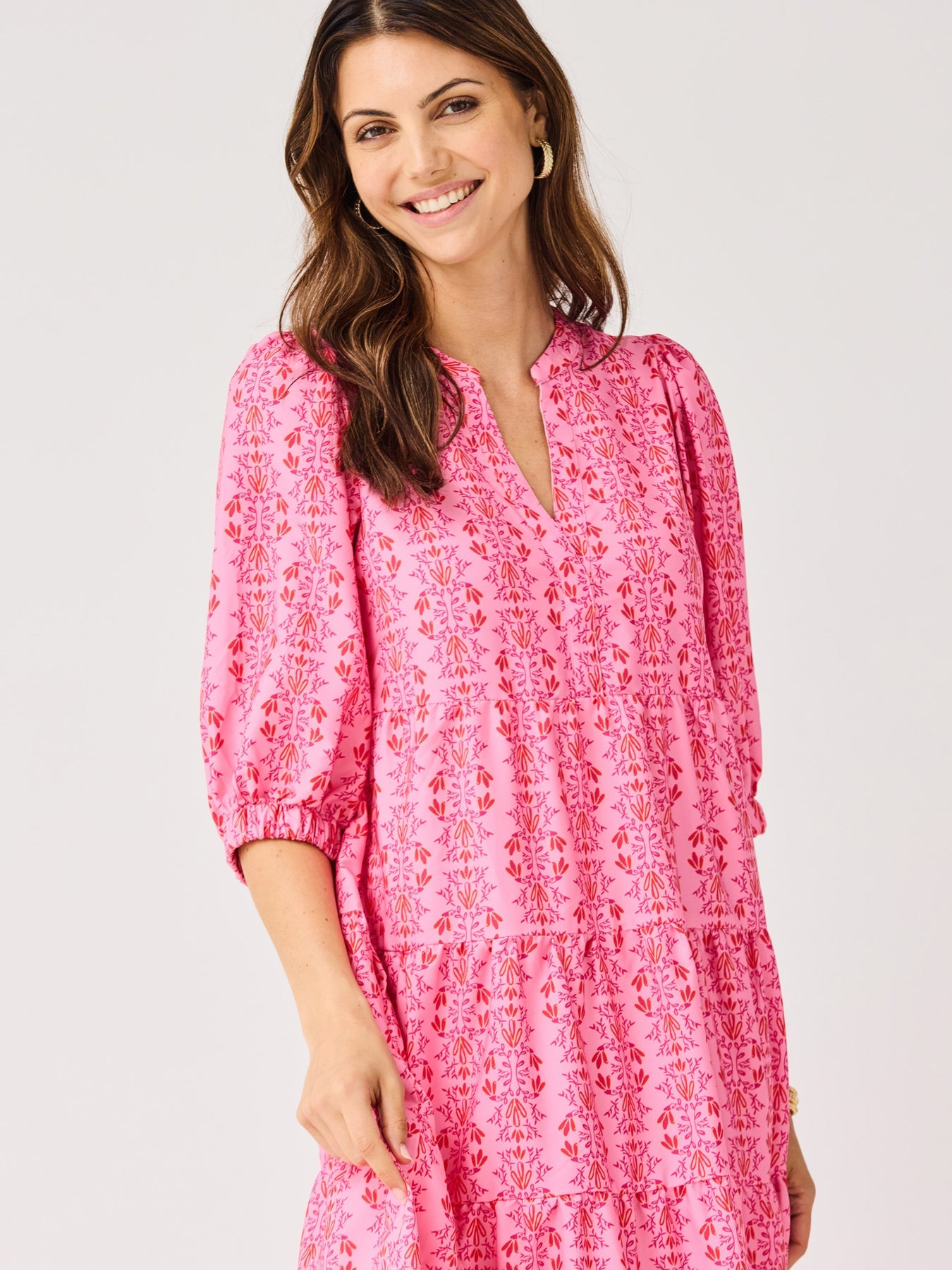 SALE Mary Square Cameron Dress | Heirloom Vine Pink