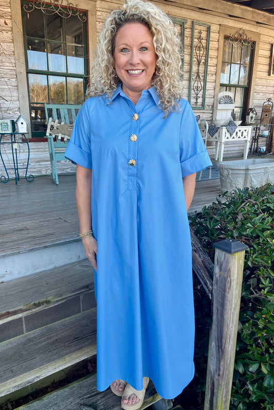 Kate Midi Dress | Light Blue