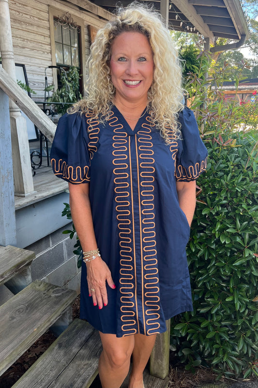 Waverly Dress | Navy