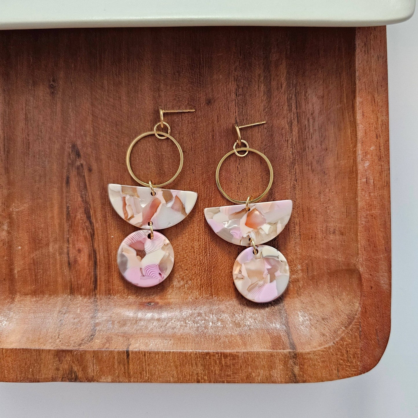 Spiffy & Splendid - Wren Earrings - Peachy Pink // Jewelry, Gifts
