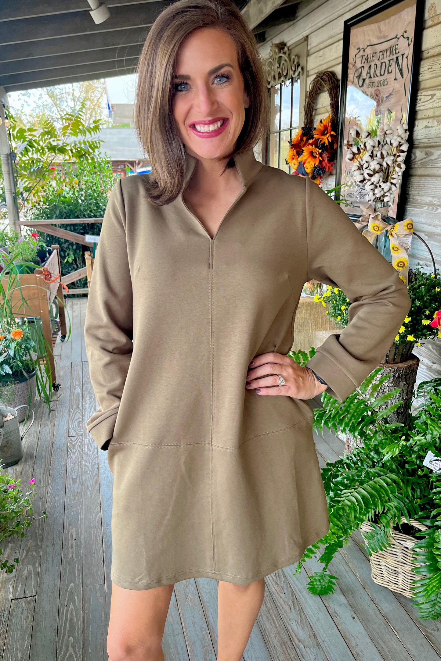 Relaxed Olive Dress