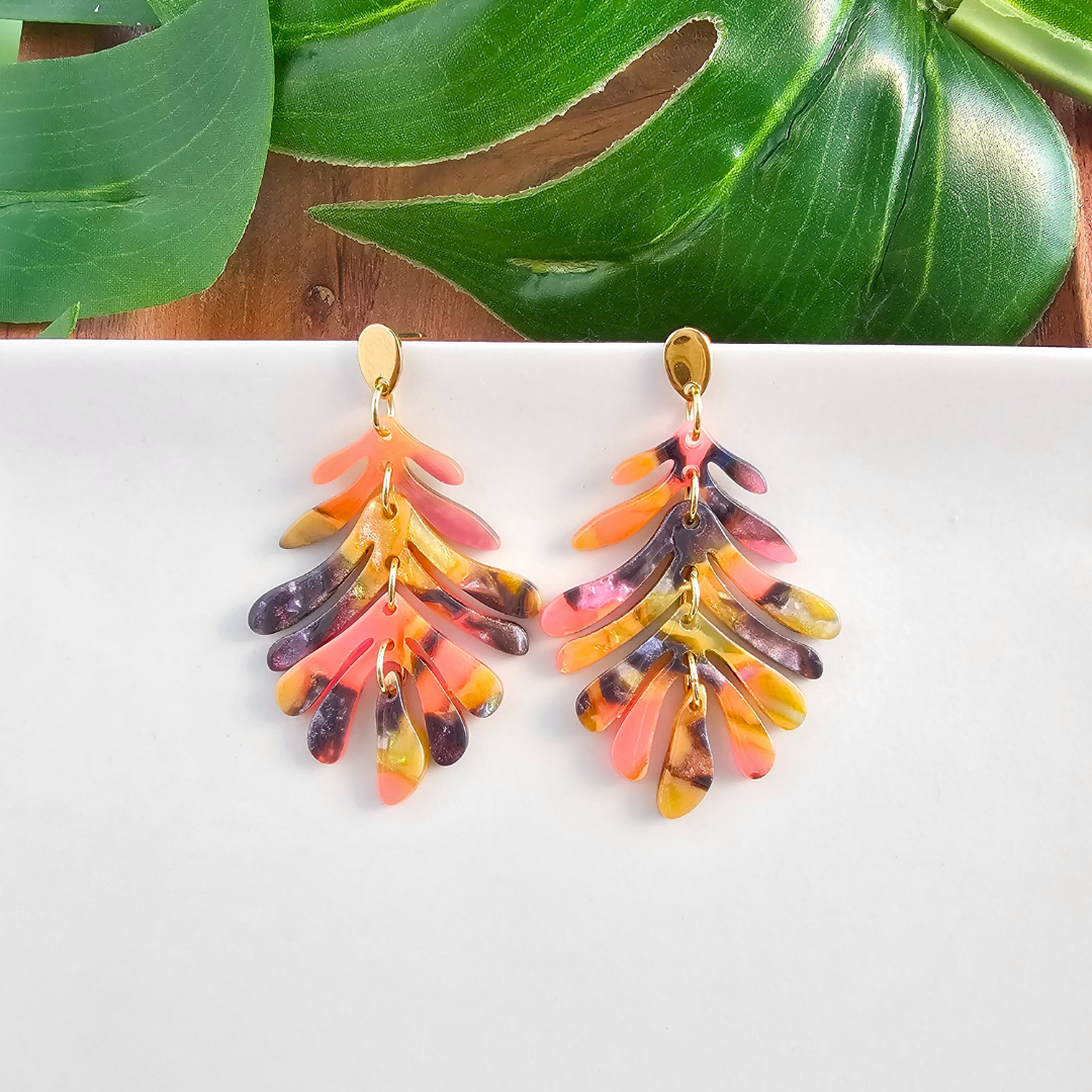 Petite Palm Earrings | Bird of Paradise