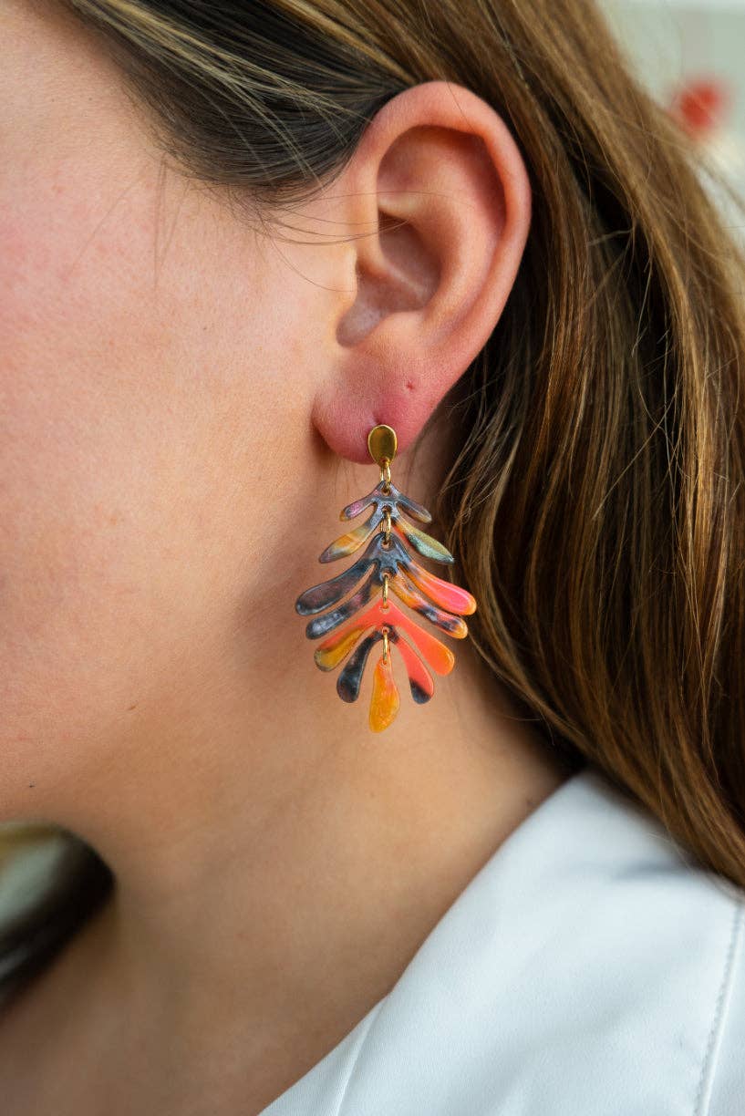 Petite Palm Earrings | Bird of Paradise