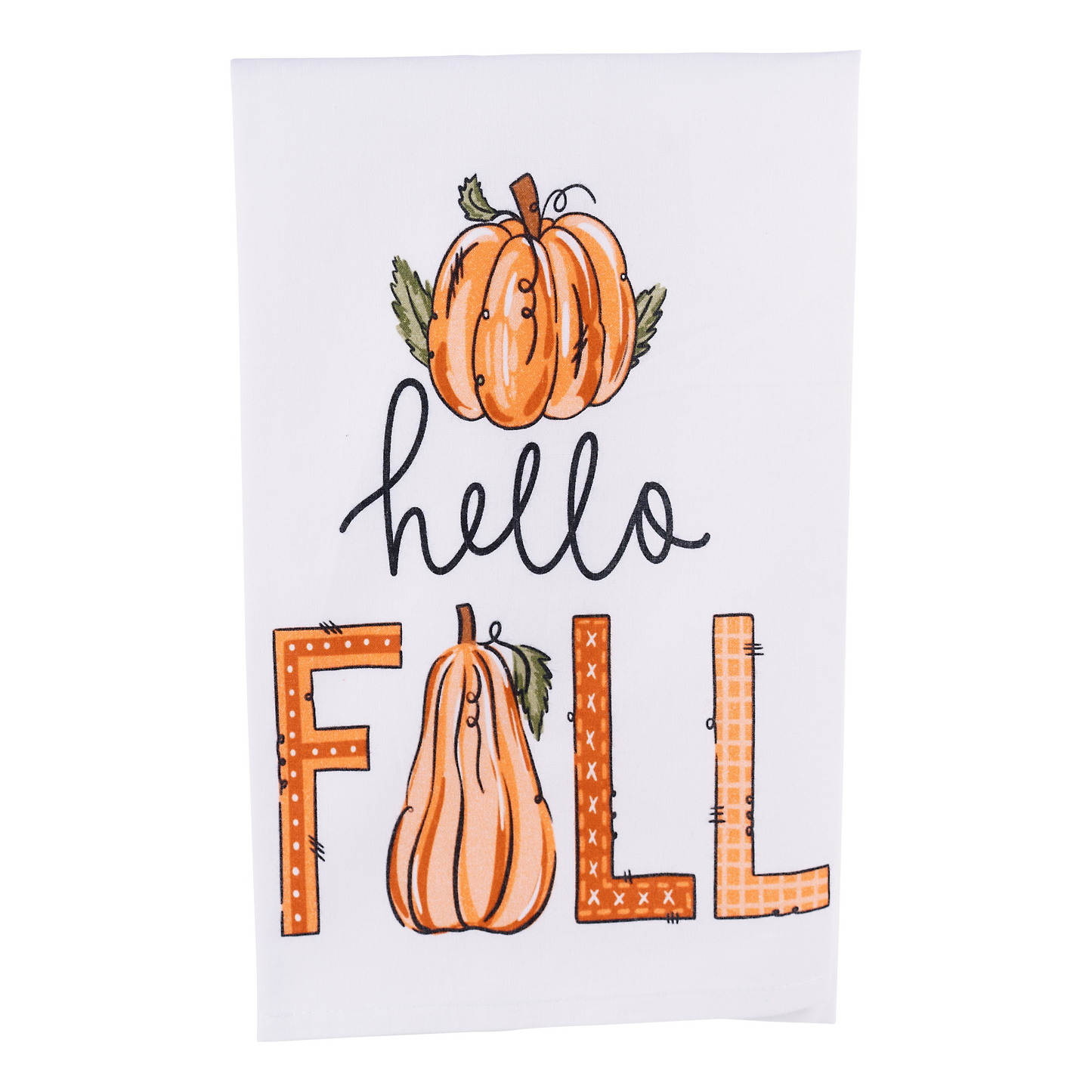 Glory Haus - Hello Fall Pumpkin Tea Towel - Fall Decor