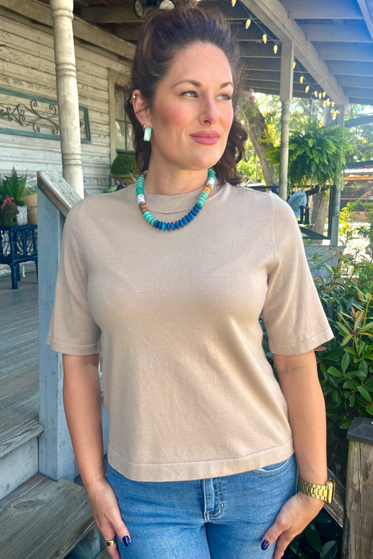 Signature Knit Top | Taupe