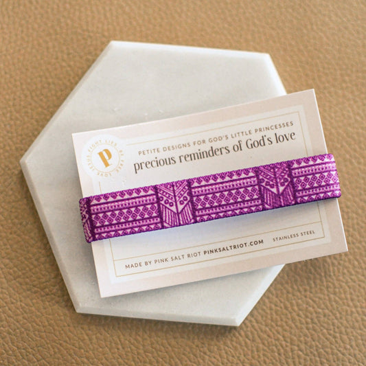 Pink Salt Riot - God is With Me Now Little Girl Wristband