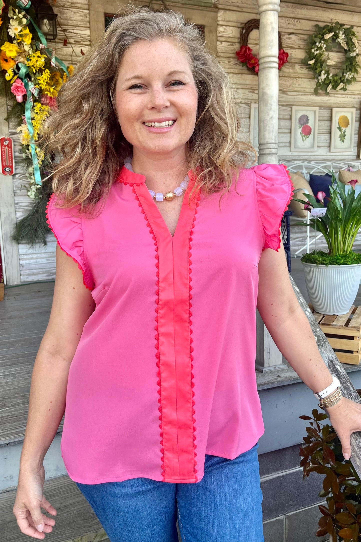 Mary Square Kira Top | Pink