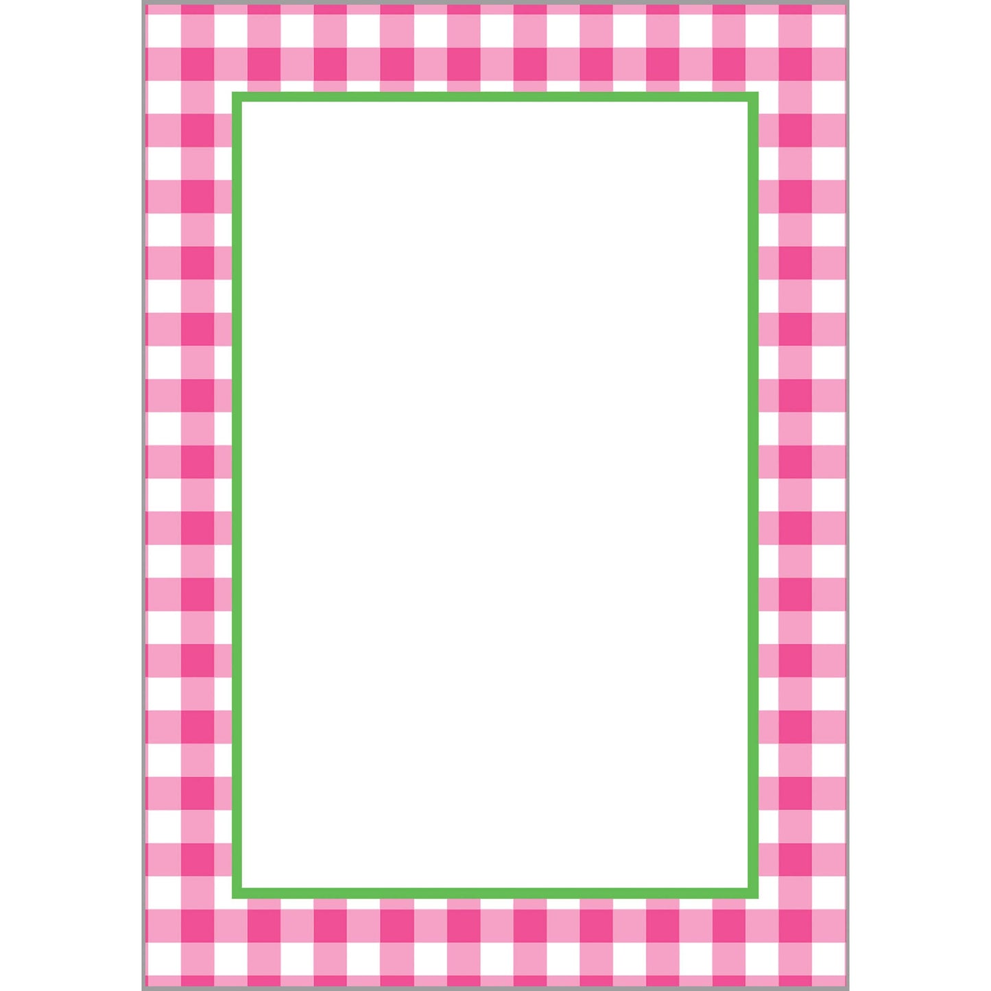 WH Hostess Social Stationery - In Stock 5x7 Hot Pink Gingham Check Notepad