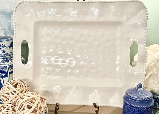 Melamine Rectangle Tray w/Handles