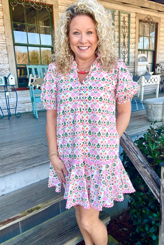 Pink Blooms Dress