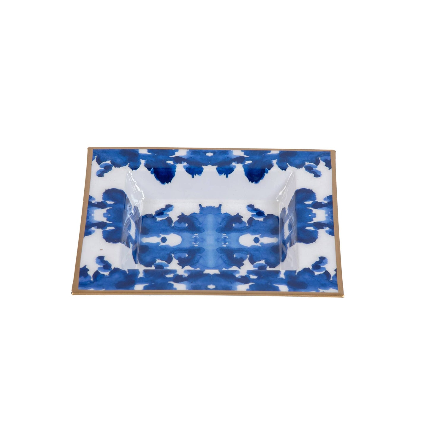 Jaye's Studio - Ink Blot Enameled Tori Trinket Tray: White & Pink