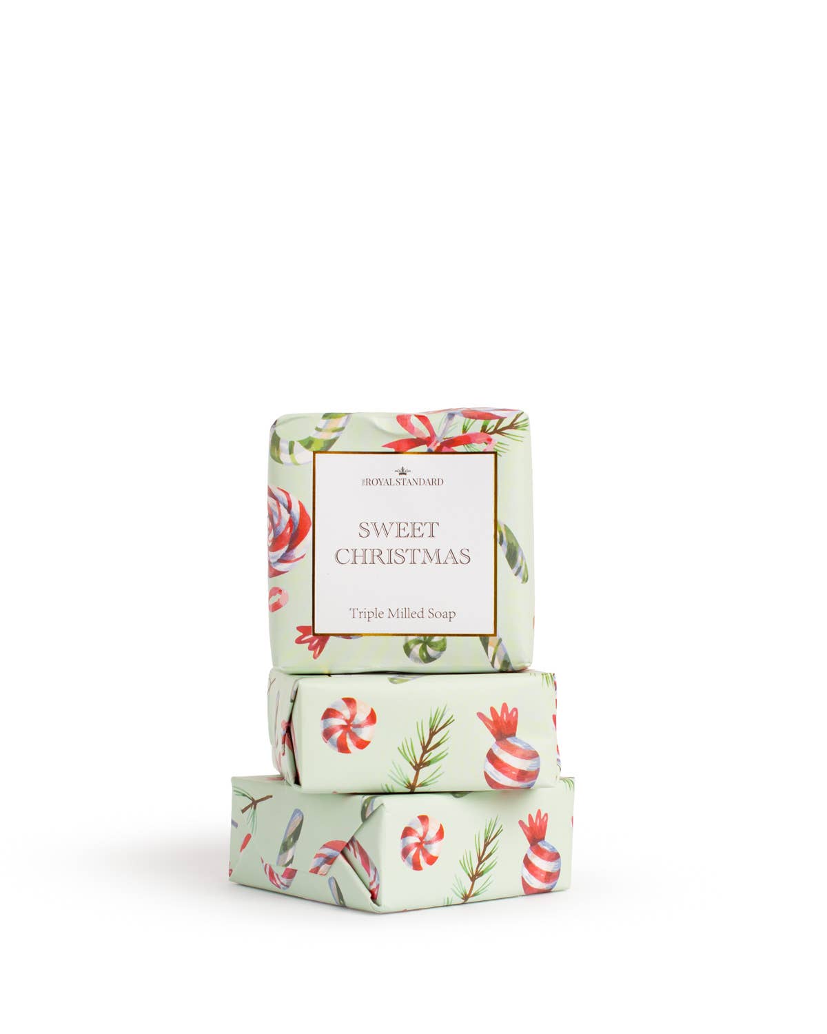The Royal Standard - Sweet Christmas Bar Soap Gift Set   White   2.5x3x2.25   Set of 3