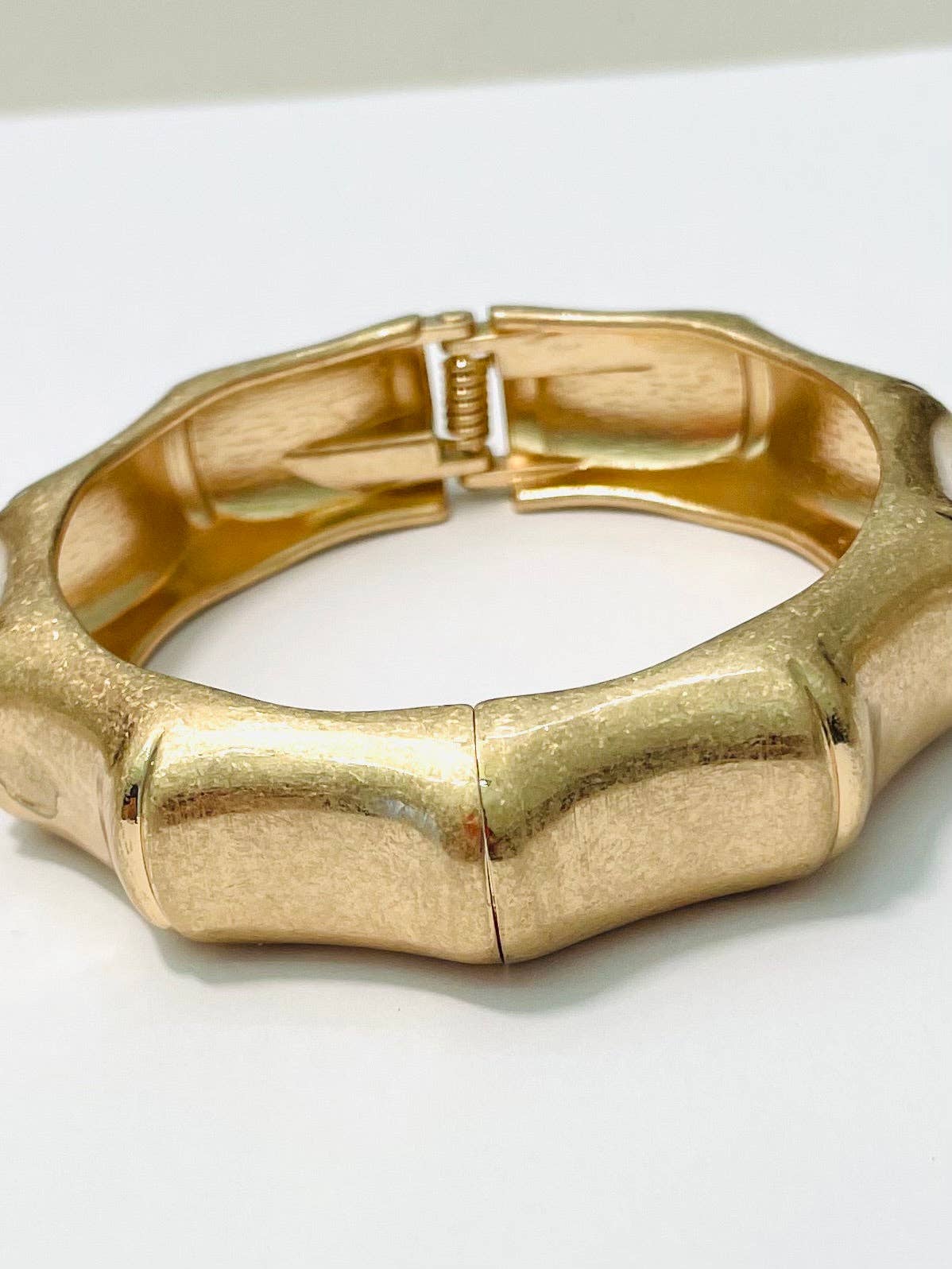 TWO FORTY TWO - CHIC - Hinged Bamboo Cuff (vintage gold) BBR503