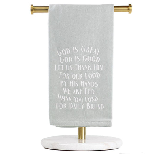 The Royal Standard - God Is Great Hand Towel   Ice/White   20x28