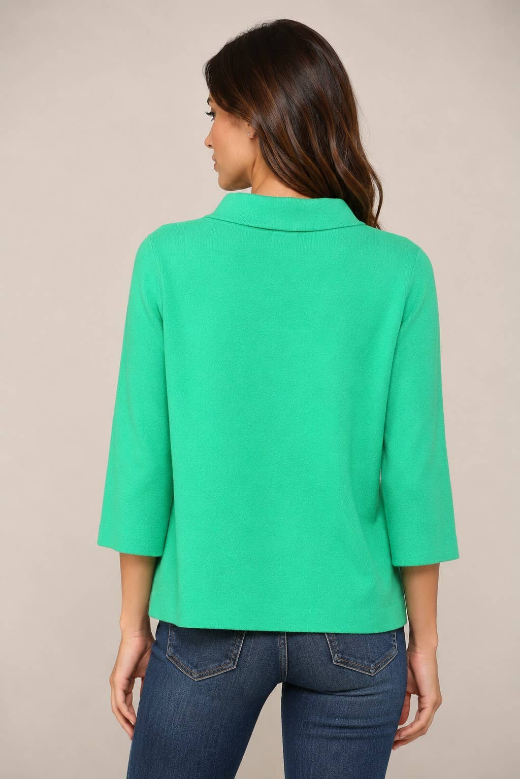 FATE - MOCK NECK PULL OVER SWEATER/BELL SLEEVE VA-35: Black / M