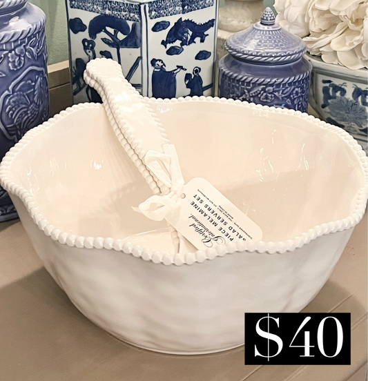 Large Bowl and Serving Spoons