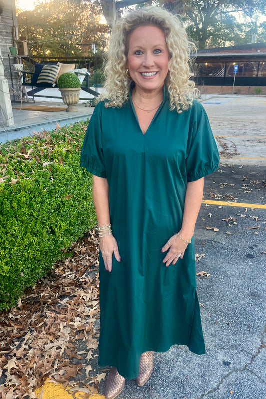 Daphne Hunter Green Dress