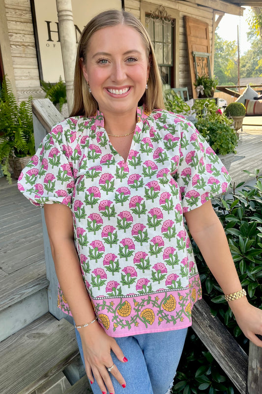 Mira Floral Print Top