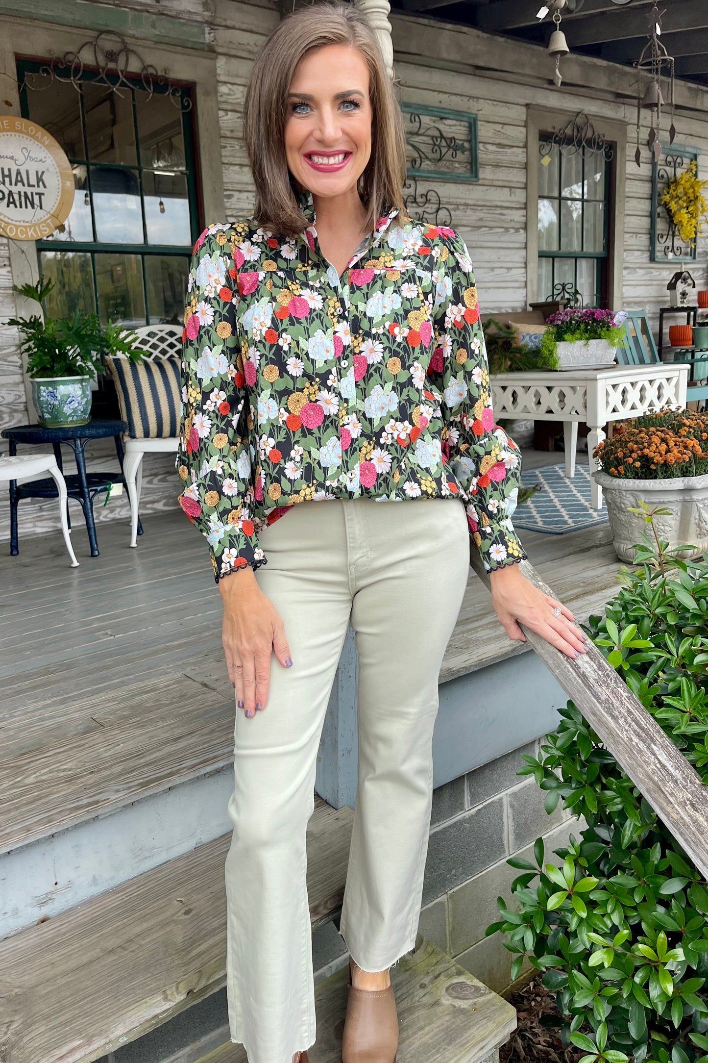 Mid Rise Cropped Flare Jean | Parsley Wash