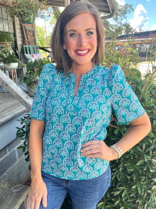 Mary Square Adelyn Top | Sunshower Flora