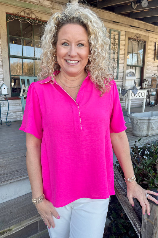 Allie Hot Pink Top