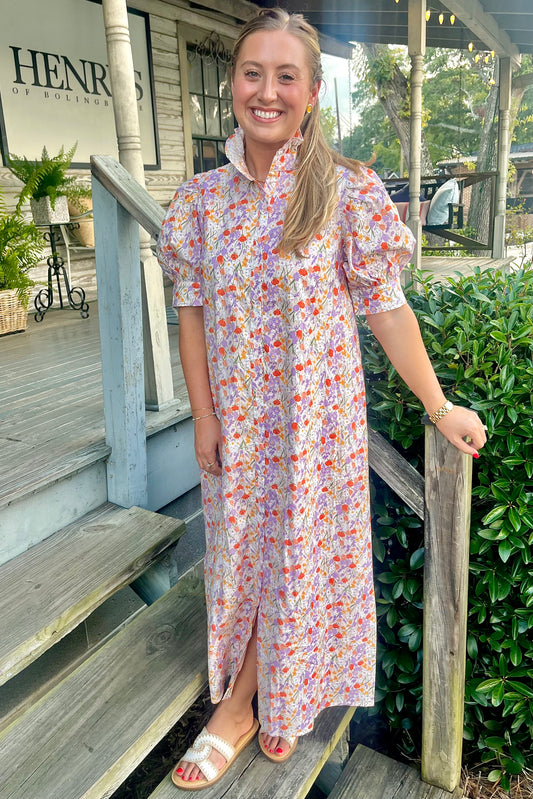 Flora Button Down Maxi Dress